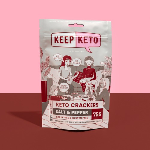 킵 키토 과자 솔트&amp;페퍼맛 크래커